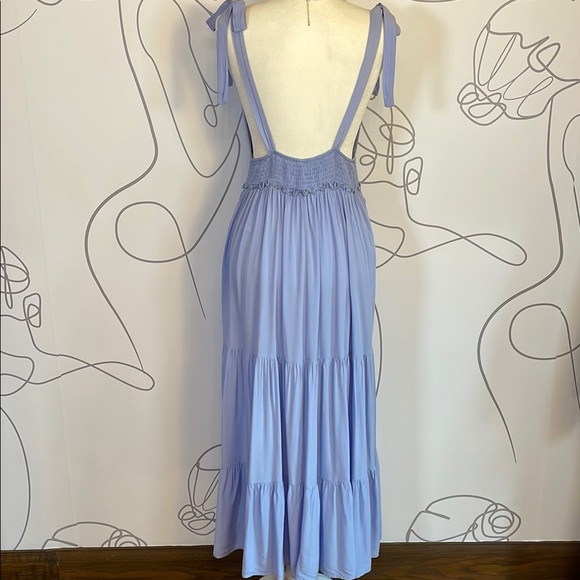 Elegant Blue Maxi Dress size L - Picture 8 of 11
